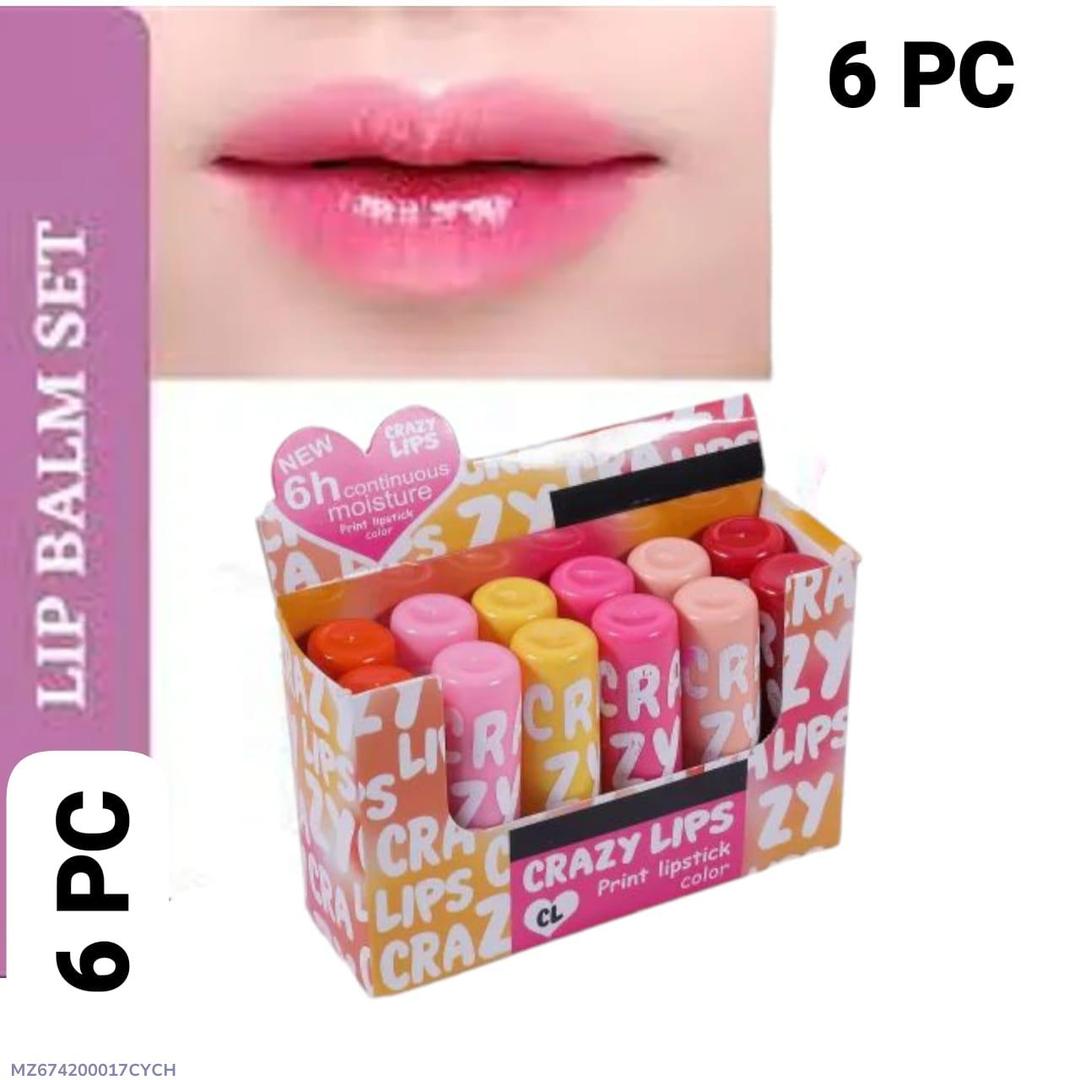 Glossy Finish Lip Balm- Pack Of 6