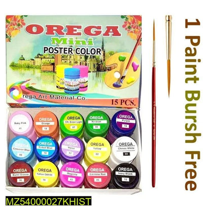 15 Pcs Poster Colors Set
