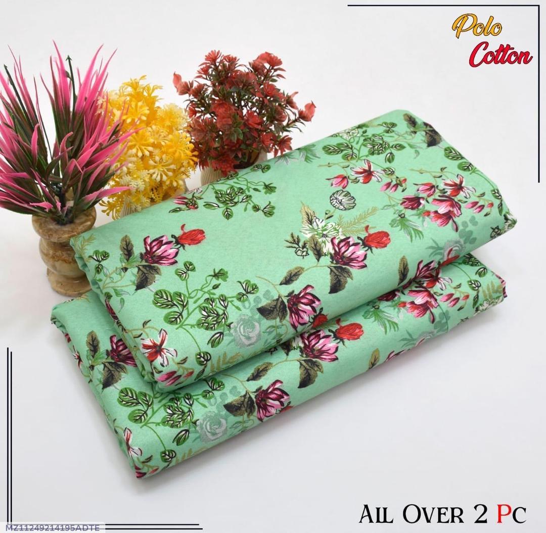 2 PCS Women Unstitched Printed suit