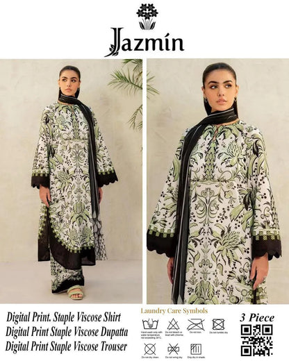 3 PCS Women Unstitched Printed suit