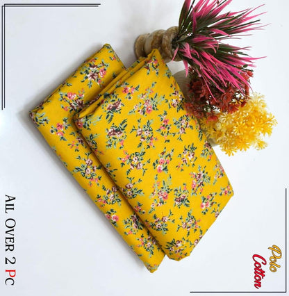 2 Pcs Women's Unstitched Printed Suit