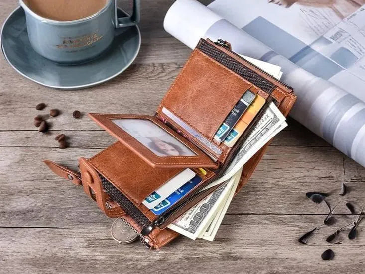 Men's Multicolor Leather Wallet - 1 Pc