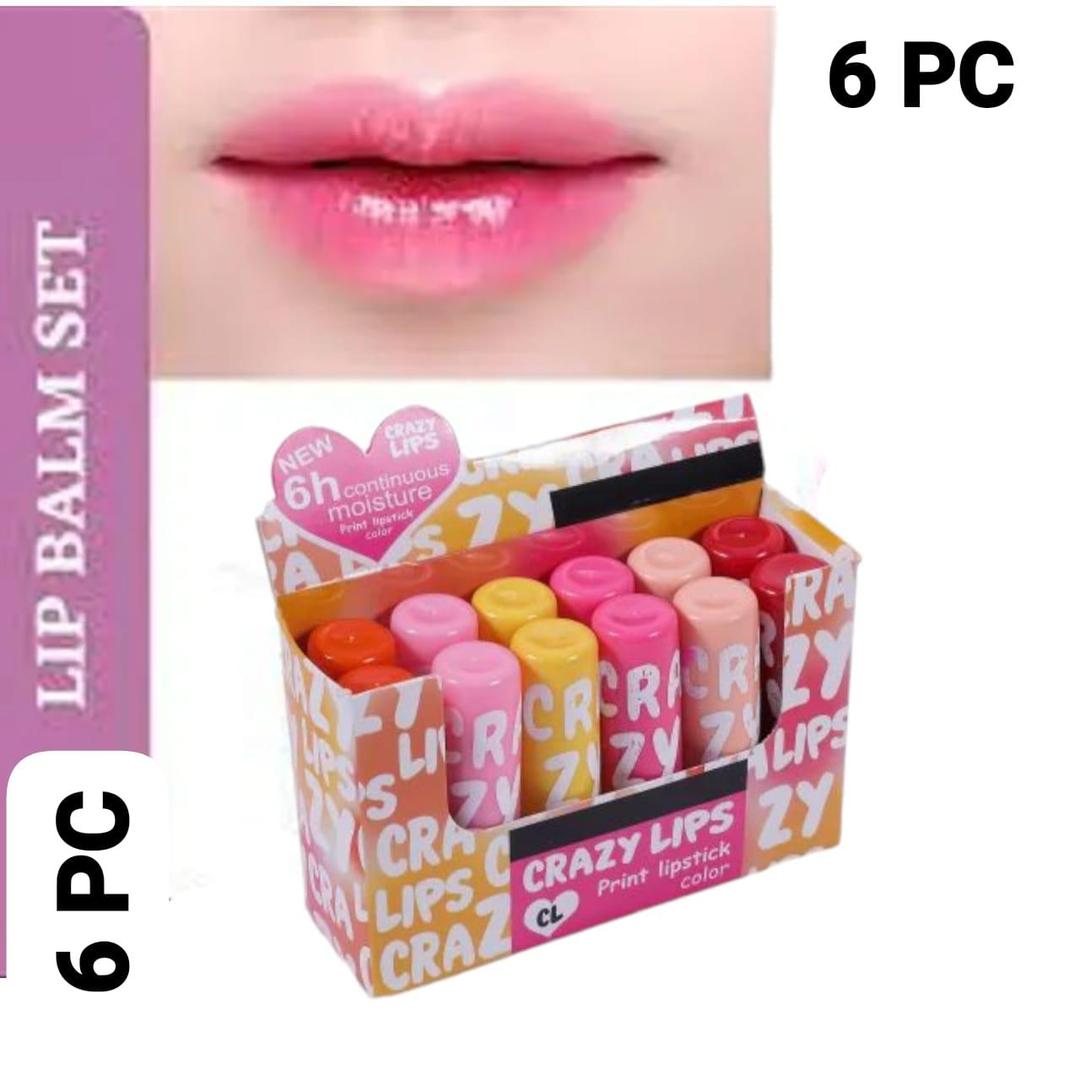 Glossy Finish Lip Balm- Pack Of 6