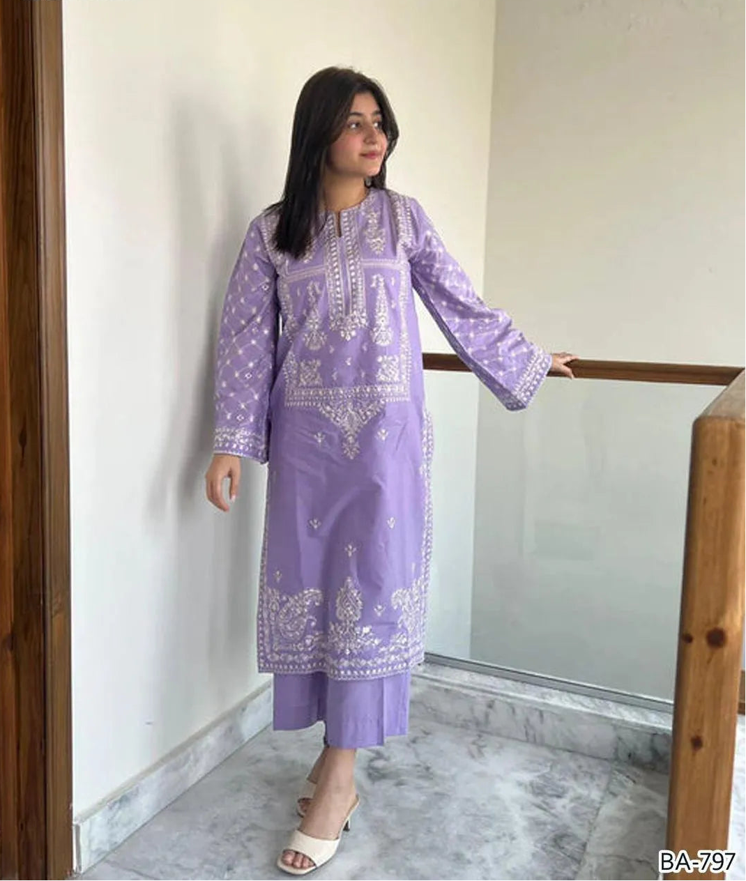 2 Pcs Women's Unstitched Embroidered Suit