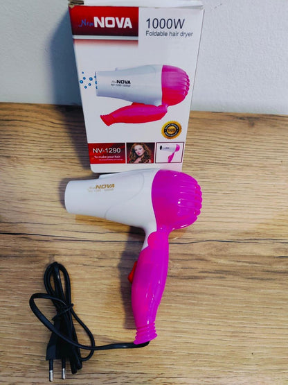 Lightweight Portable Hair Dryer with Fast Drying Technology - 1000 Watts